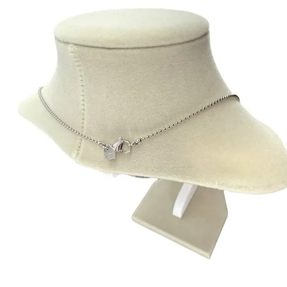 Origami Owl Crystal Locket Necklace Silver 30” Long "B" Charm Inscription READ - Picture 8 of 15